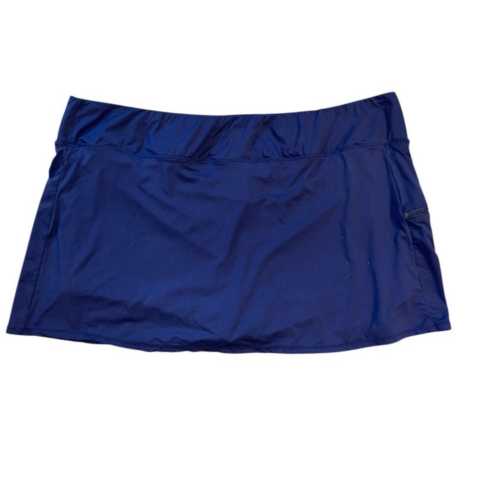 Beach house Swim Skort Navy Plus Sz. 24W Pull-On Resort Vacation
